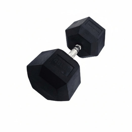 Hex Rubber Coated Dumbbell AF-8617 – Heavy Duty Non-Rolling Gym Dumbbells